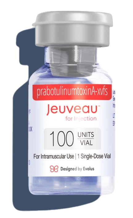 Bottle of Jeuveau injection, 100 units.